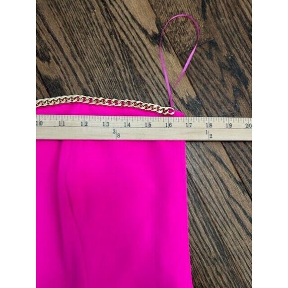 Generation Love Alexis Strapless Crepe Jumpsuit Cropped Magenta Pink Large NEW - Picture 6 of 11